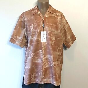 Classic & Comfortable 1pc Brown Men's short sleeve shirt by Bergati